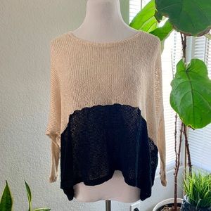 Beige and black sweater